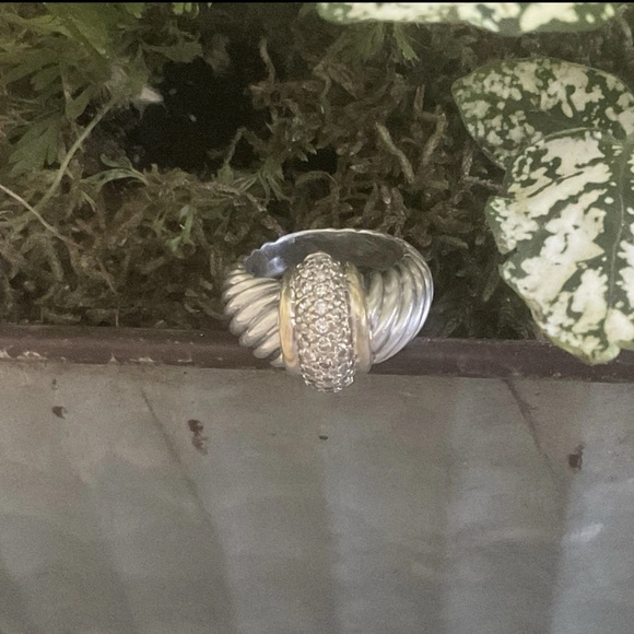 David Yurman Thoroughbred Diamond Pave Ring and Hallmarked Bracelet - Picture 3 of 10